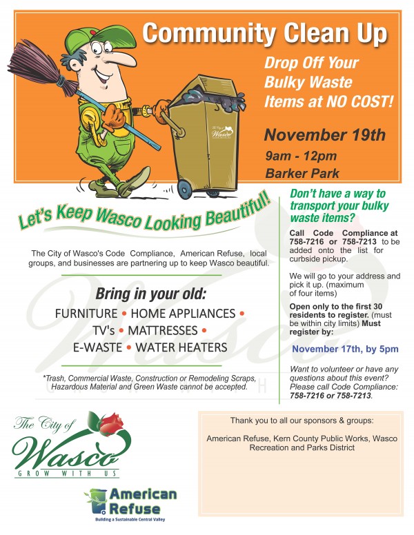 Wasco Bulky Waste Drop- off Event